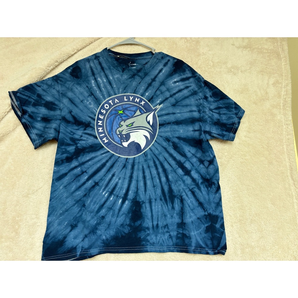 WNBA Minnesota Lynx Tie Dye Graphic T-Shirt Blue XL Mens Womens Basketball Tee